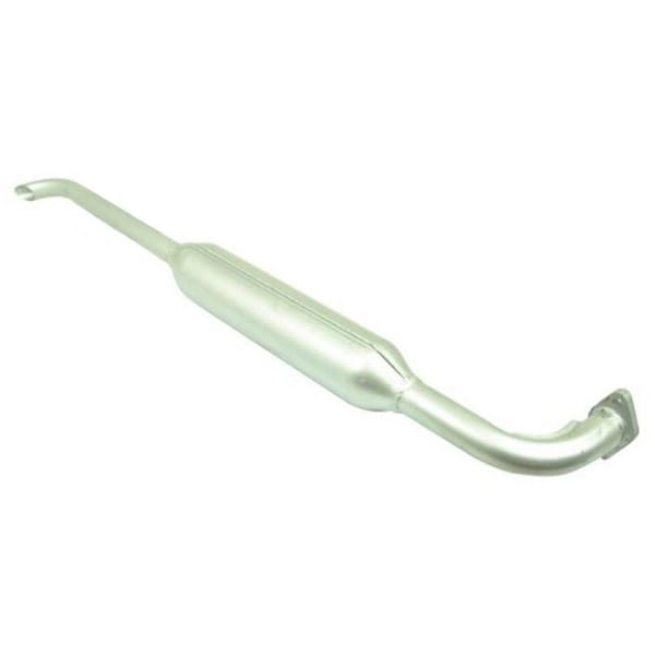 Silver Vertical Muffler with Elbow & Pipe